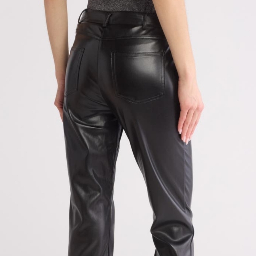 Tart | XS High Waist Black Faux Leather Pants - Picture 3 of 5